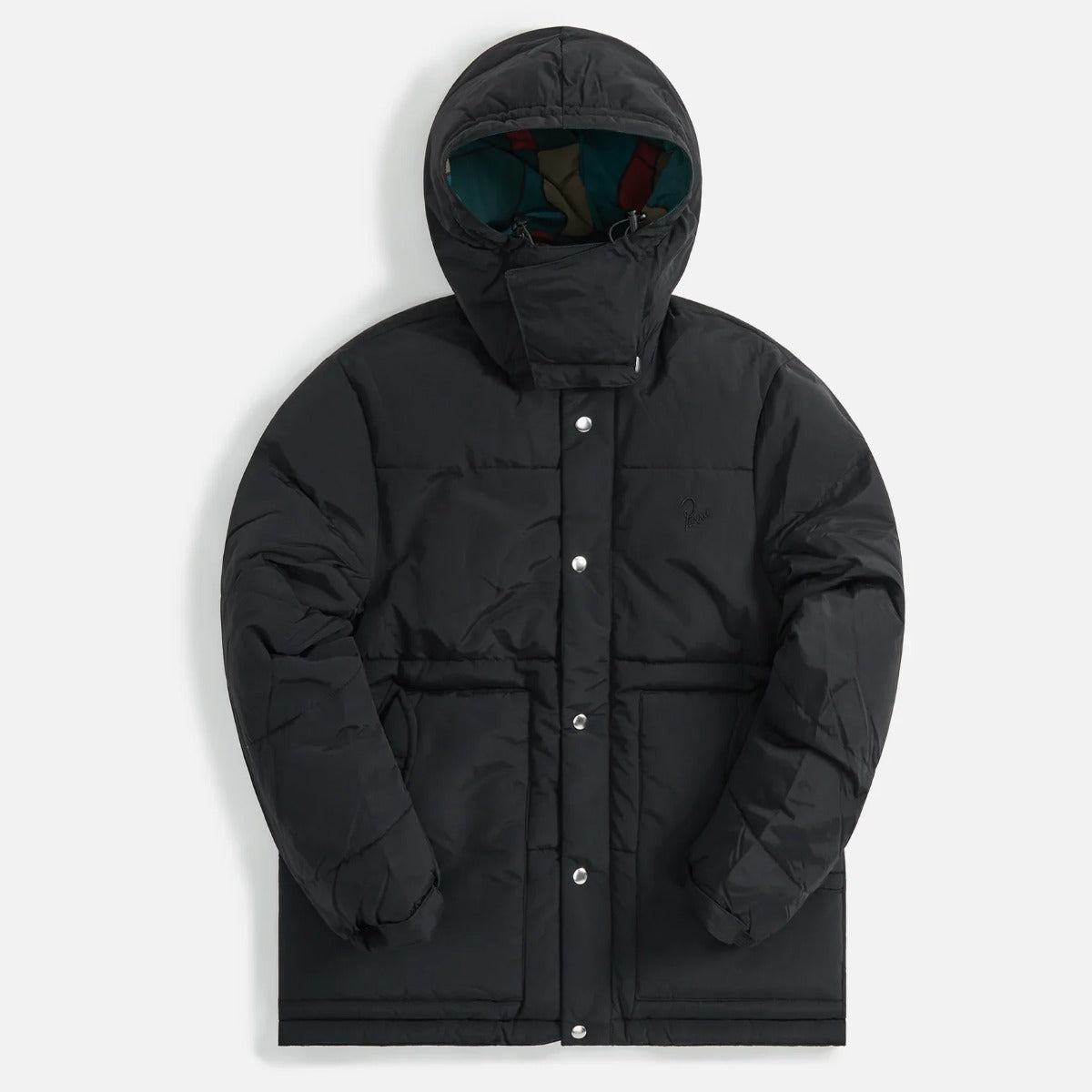 By Parra Trees in Wind Puffer Jacket 'Black' - By Parra Streetwear