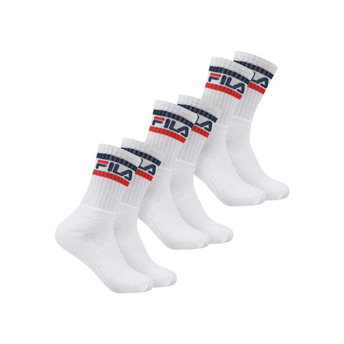 FILA Unisex Sport Socks White 3-Pack – streetwear