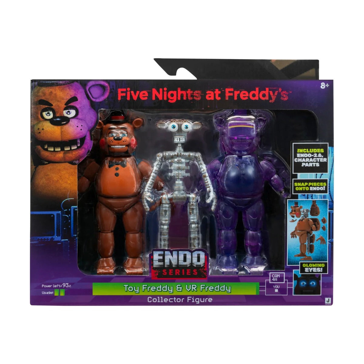 Jazwares Five Nights at Freddy's Endoskeleton Toy + VR Freddy – collectible figure