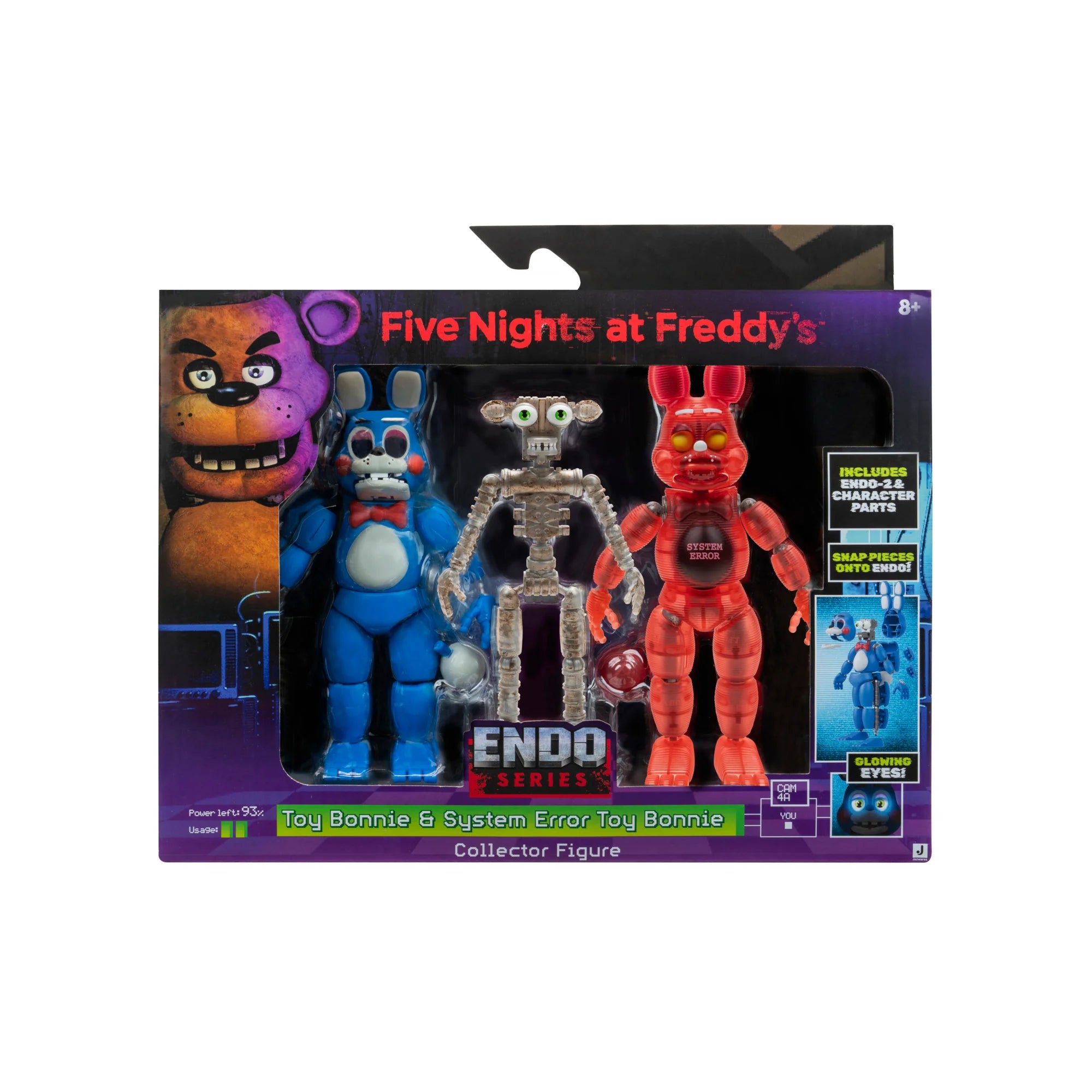 Jazwares Five Nights at Freddy's Endoskeleton Toy + System Error Bonny
