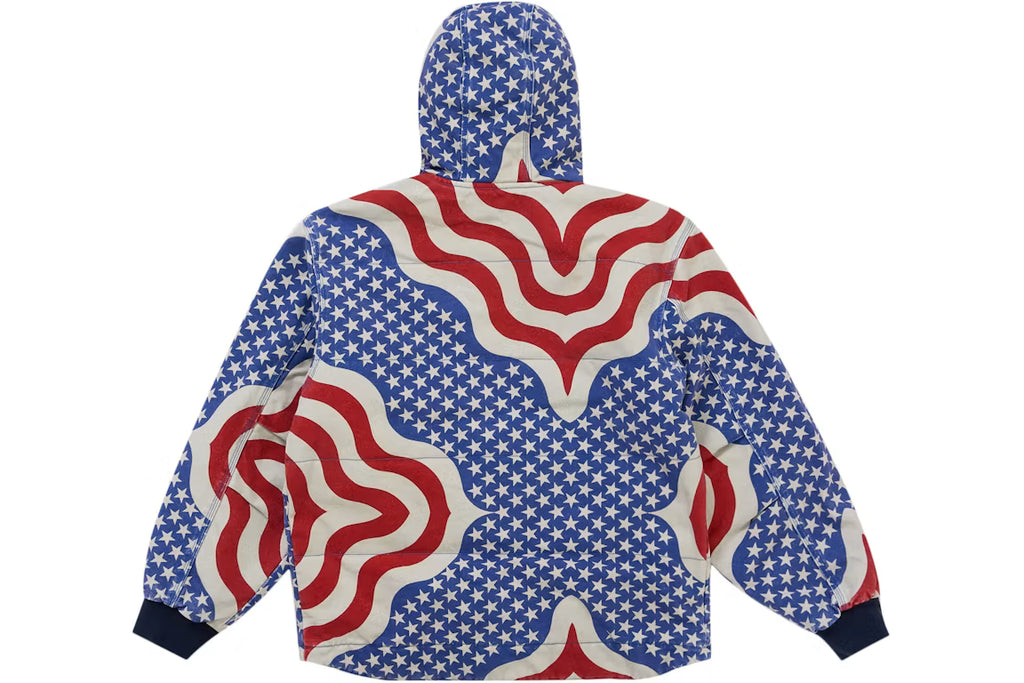 Supreme Flag Quilted Hooded Work Jacket 'Multicolor' – streetwear, photo 2