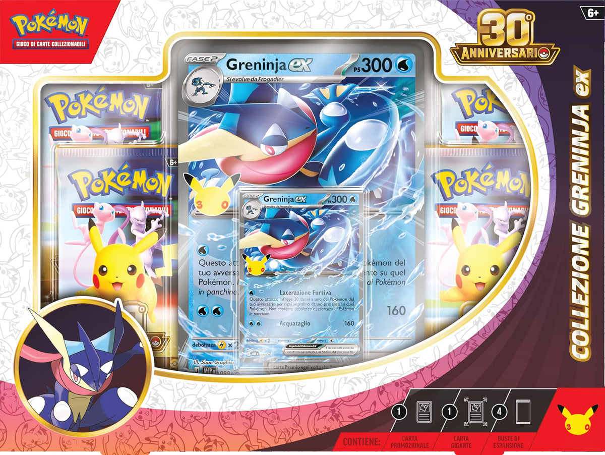 Pokémon TCG: 30th Celebration Greninja ex Box (Italian Language)